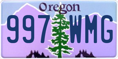 OR license plate 997WMG