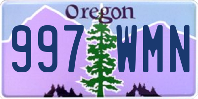 OR license plate 997WMN