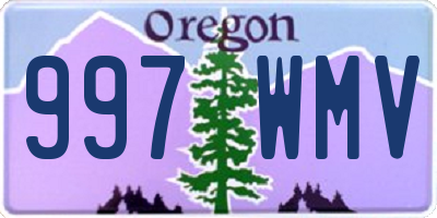 OR license plate 997WMV