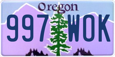 OR license plate 997WOK