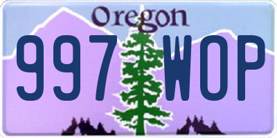 OR license plate 997WOP