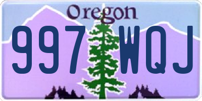 OR license plate 997WQJ