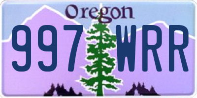 OR license plate 997WRR