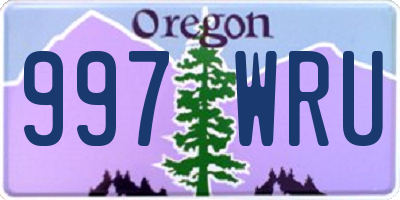 OR license plate 997WRU