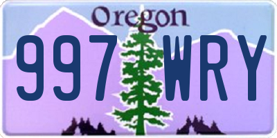OR license plate 997WRY