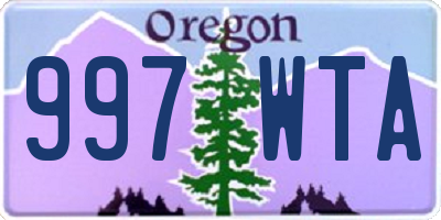 OR license plate 997WTA