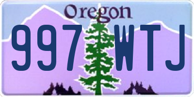 OR license plate 997WTJ