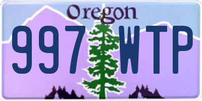 OR license plate 997WTP