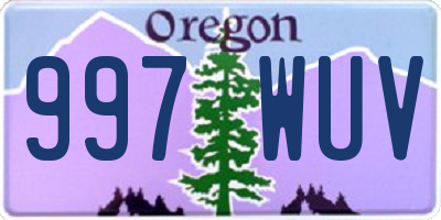 OR license plate 997WUV