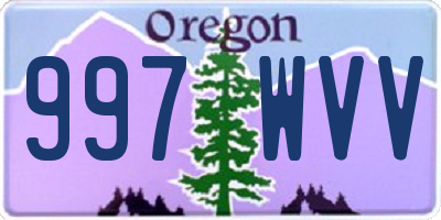 OR license plate 997WVV
