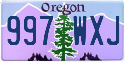 OR license plate 997WXJ