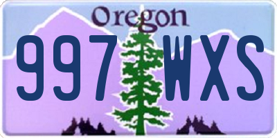 OR license plate 997WXS