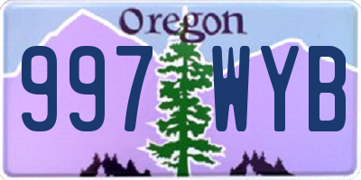 OR license plate 997WYB