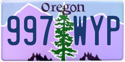 OR license plate 997WYP