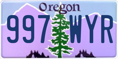 OR license plate 997WYR