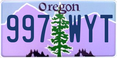 OR license plate 997WYT