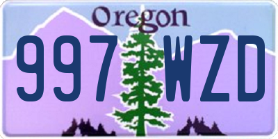 OR license plate 997WZD