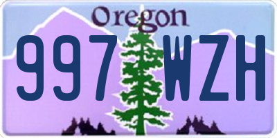 OR license plate 997WZH