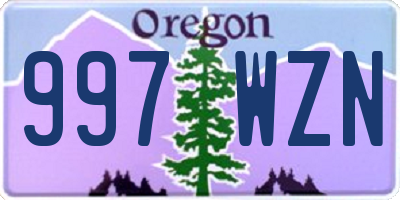 OR license plate 997WZN