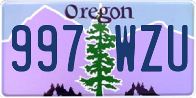 OR license plate 997WZU