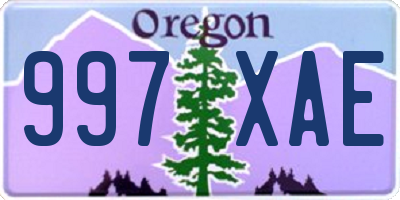 OR license plate 997XAE