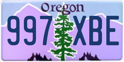 OR license plate 997XBE