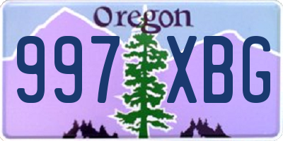 OR license plate 997XBG