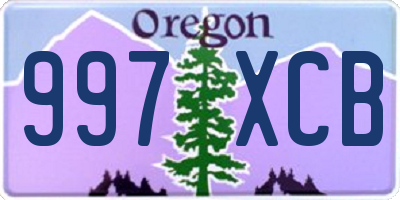 OR license plate 997XCB