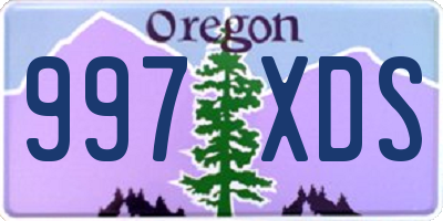 OR license plate 997XDS