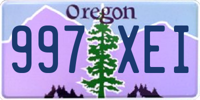 OR license plate 997XEI