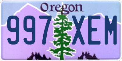OR license plate 997XEM