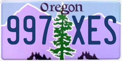 OR license plate 997XES