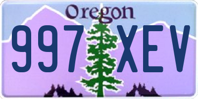 OR license plate 997XEV