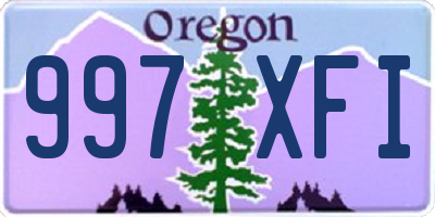 OR license plate 997XFI