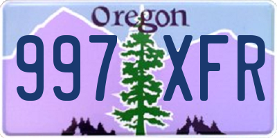 OR license plate 997XFR