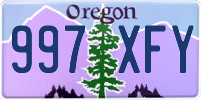 OR license plate 997XFY