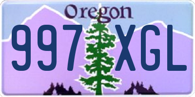 OR license plate 997XGL