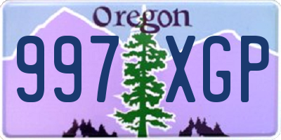 OR license plate 997XGP