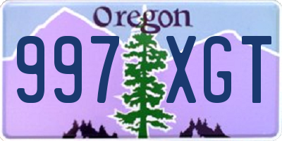 OR license plate 997XGT