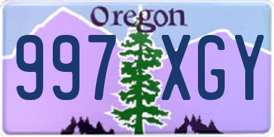 OR license plate 997XGY