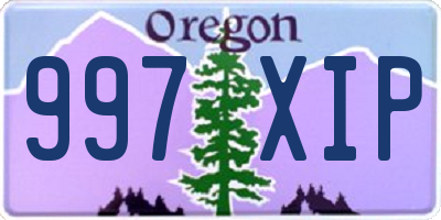 OR license plate 997XIP