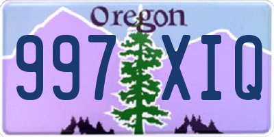 OR license plate 997XIQ