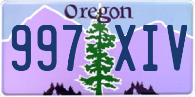 OR license plate 997XIV