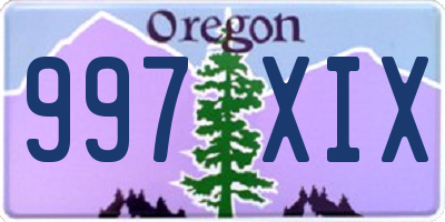 OR license plate 997XIX
