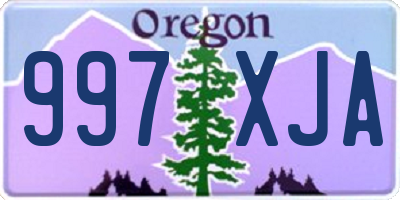 OR license plate 997XJA