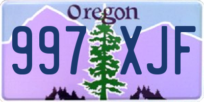 OR license plate 997XJF