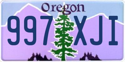 OR license plate 997XJI