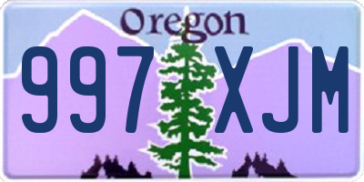 OR license plate 997XJM