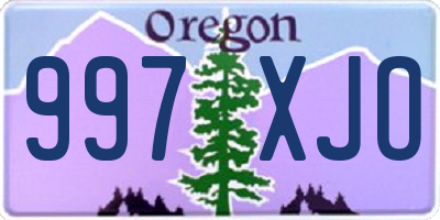 OR license plate 997XJO