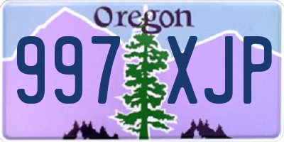 OR license plate 997XJP